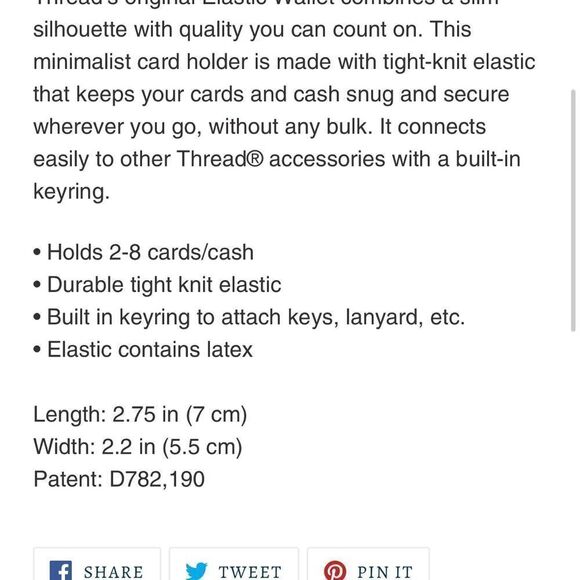 Elastic Card Holder with Keyring - Picture 4 of 4